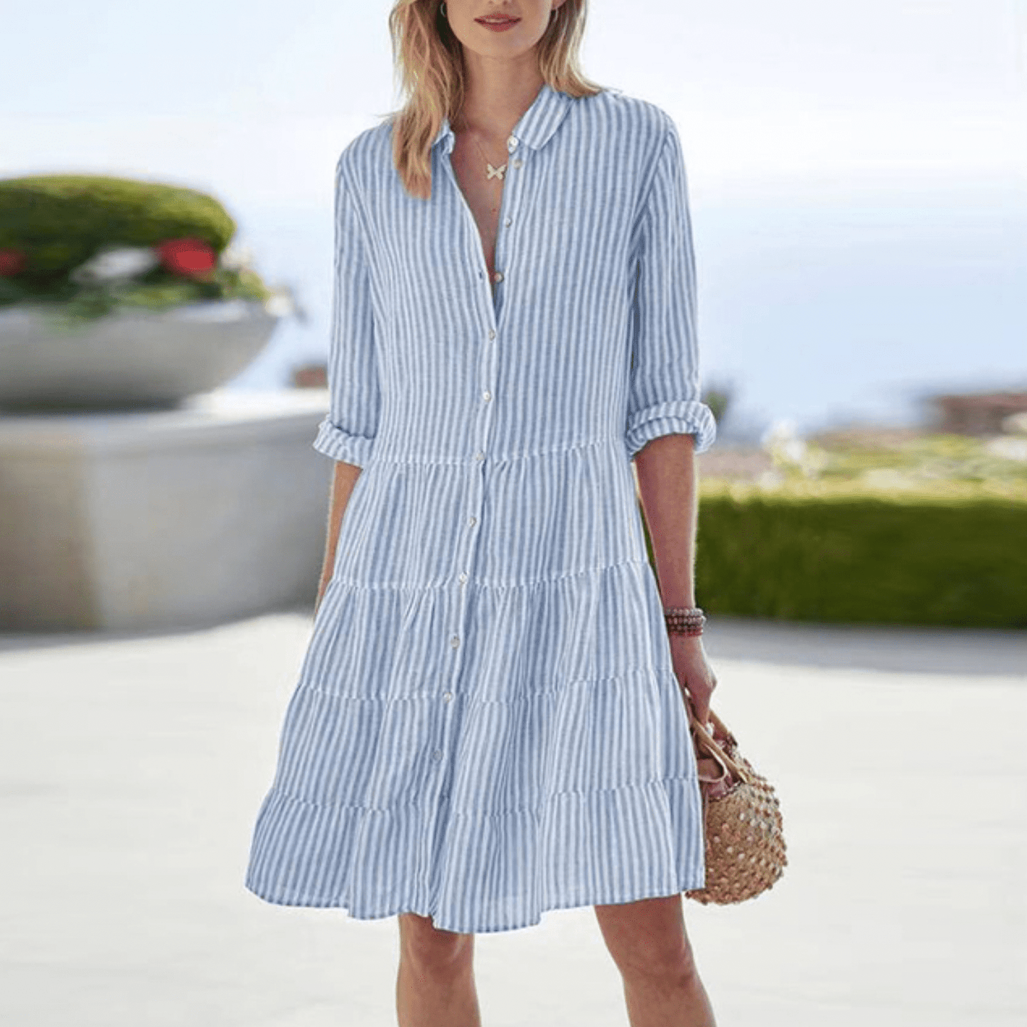 Natalia Classic Striped Dress