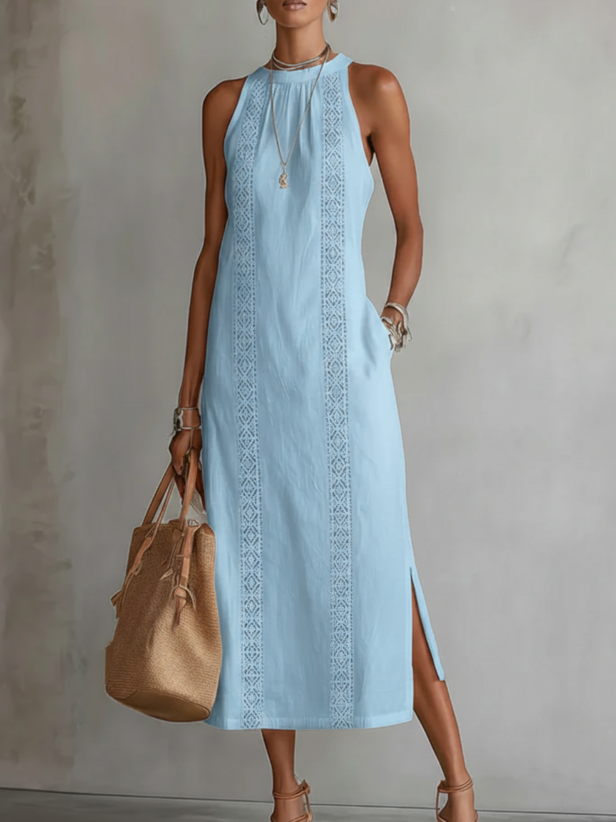Daphne Classic Linen Midi Dress
