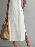 Daphne Classic Linen Midi Dress