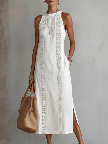 Daphne Classic Linen Midi Dress