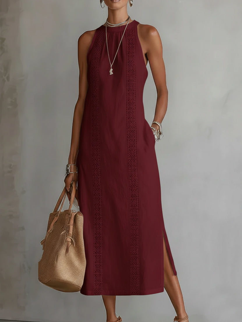 Daphne Classic Linen Midi Dress