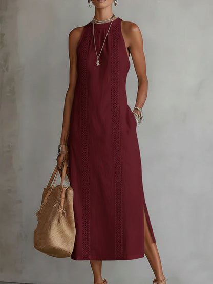 Daphne Classic Linen Midi Dress