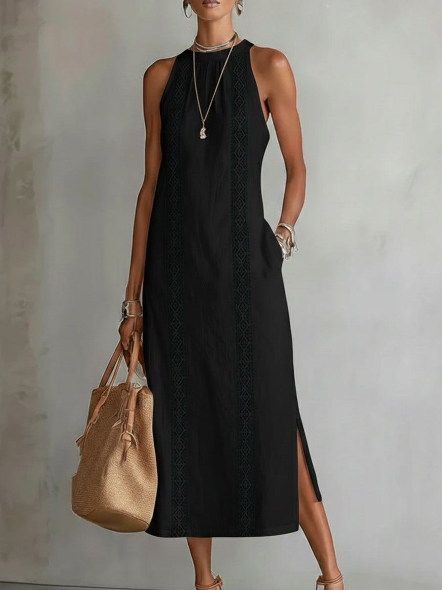 Daphne Classic Linen Midi Dress