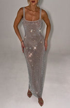 Natalie Sequin Glitter Evening Gown