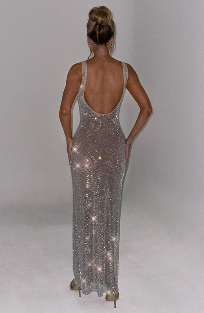 Natalie Sequin Glitter Evening Gown