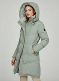 Ivana Long Quilted Hooded Jacket