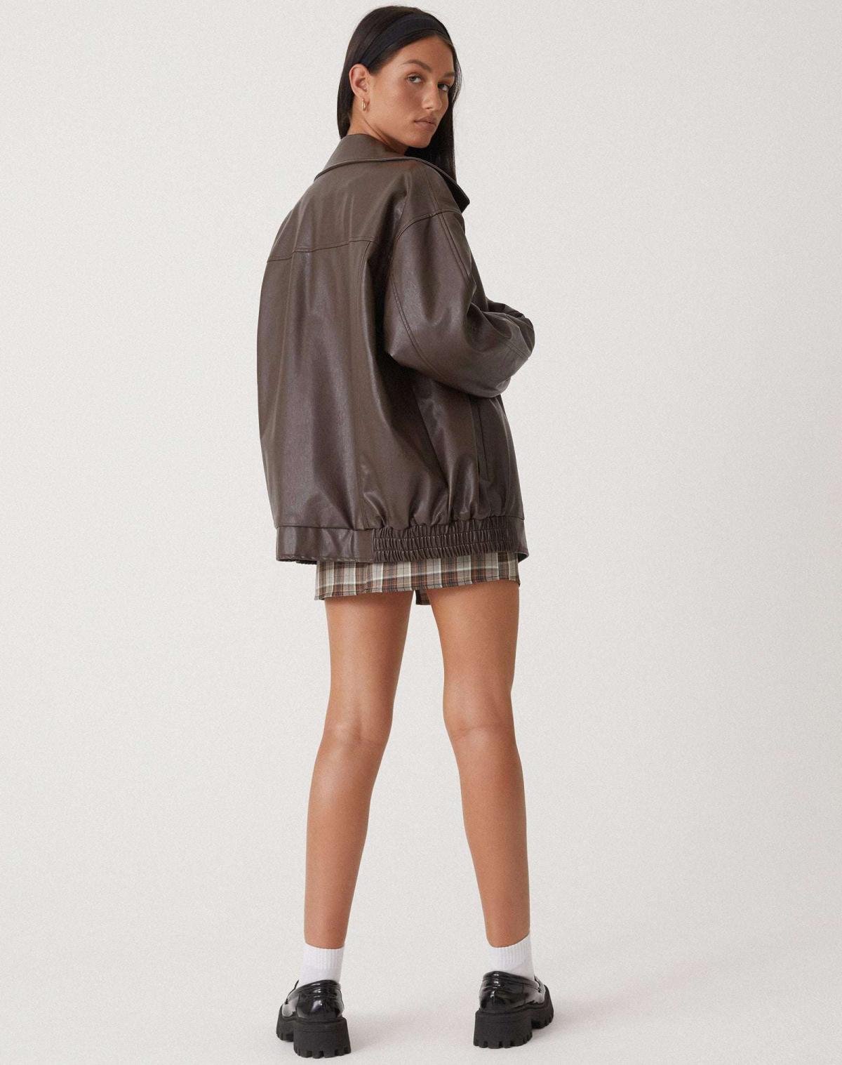 Paloma Oversized Leather Bomber Jacket